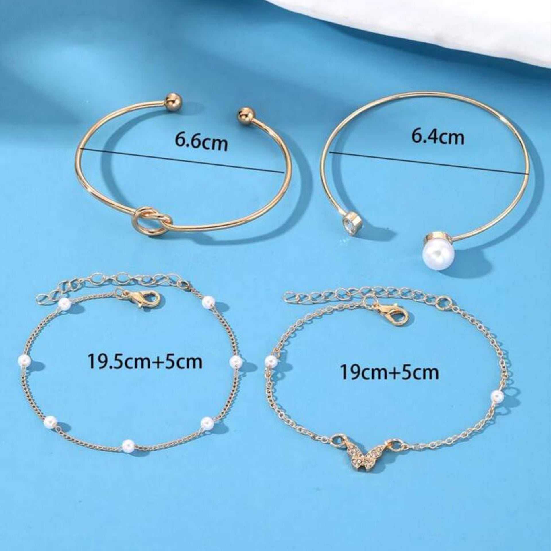 04 PIECE PEARL &amp; BUTTERFLY HEART image 4