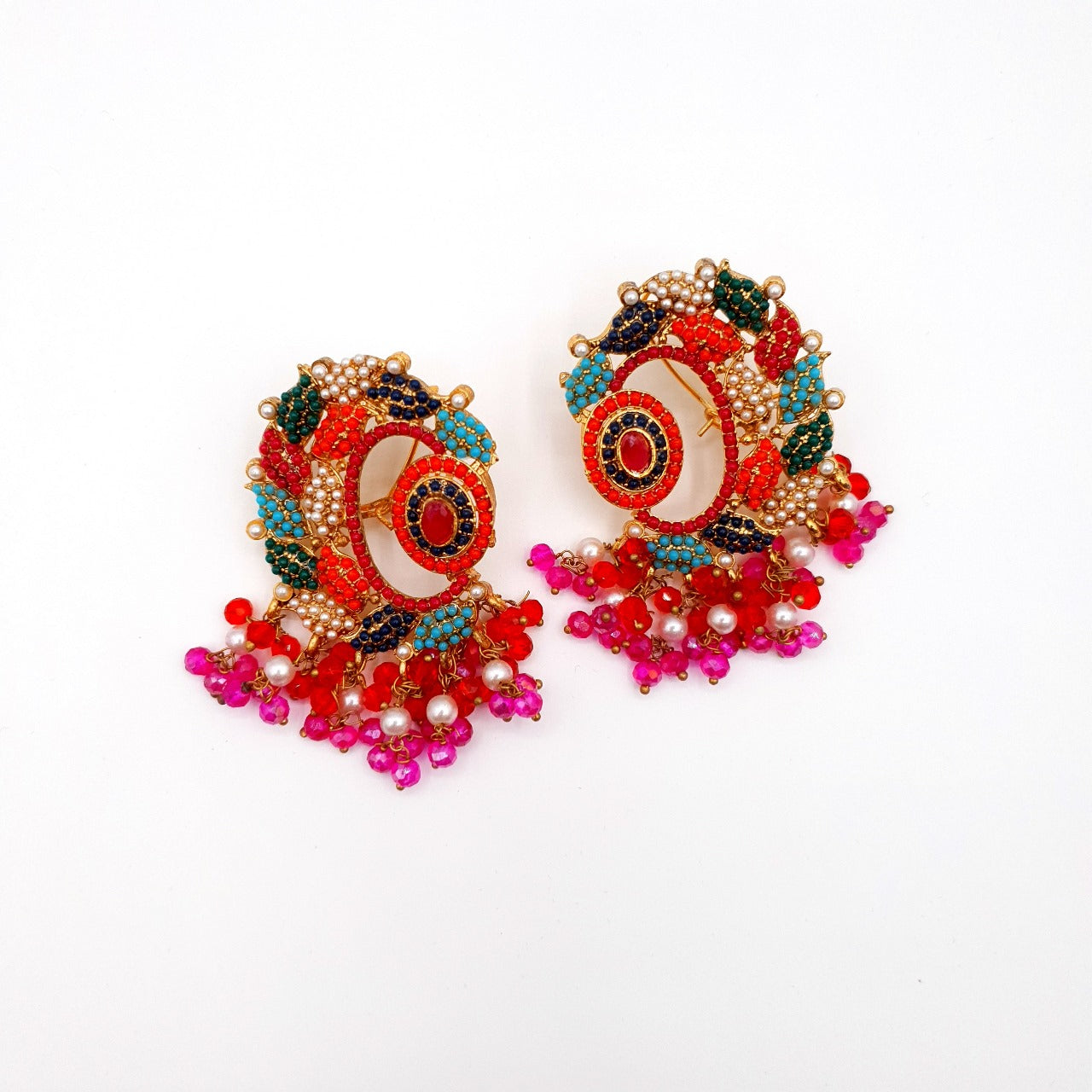 PARTY WEAR MULTI COLOUR FANCY EARRING image 11
