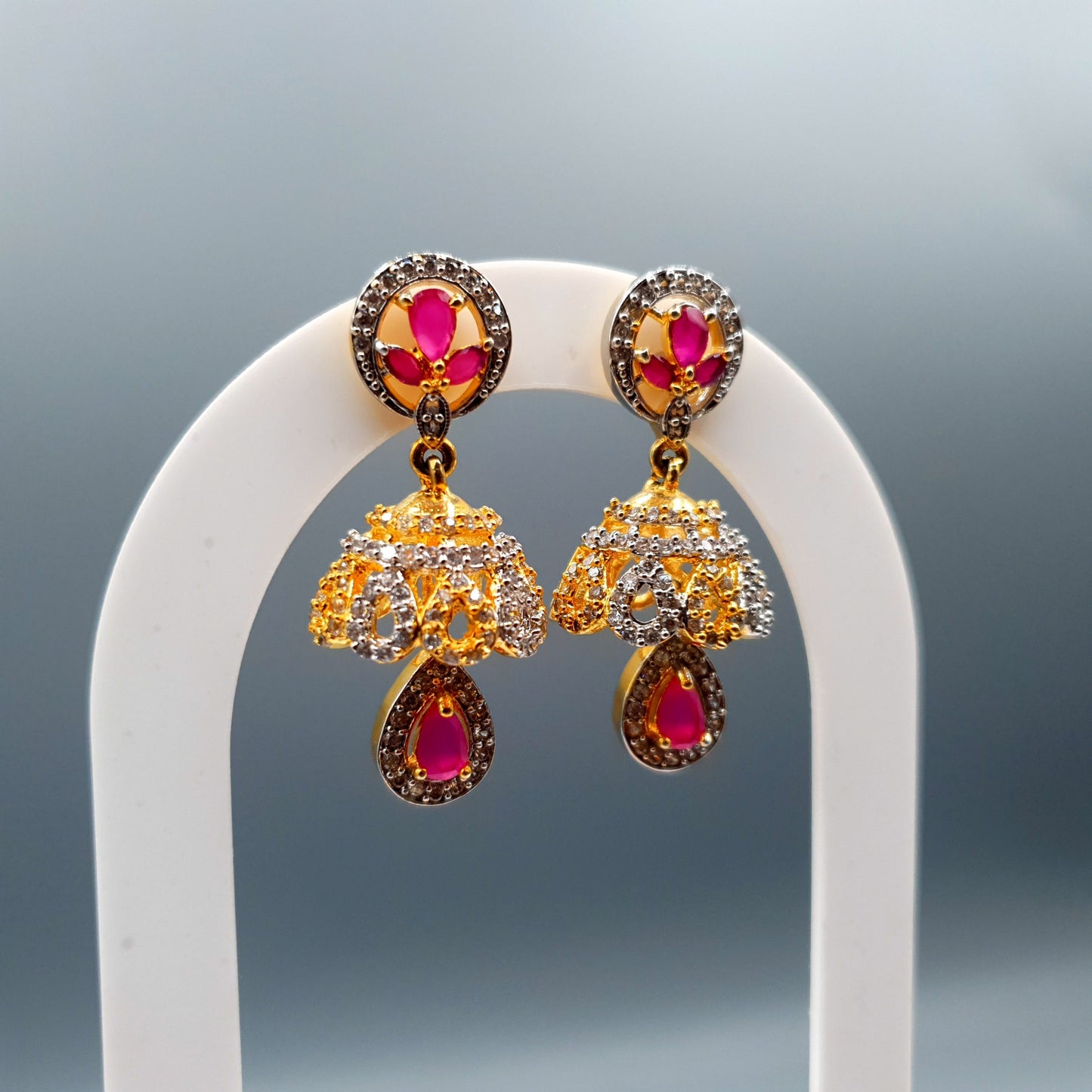 MINI PARTY WEAR JHUMKA ZARQOON image 1