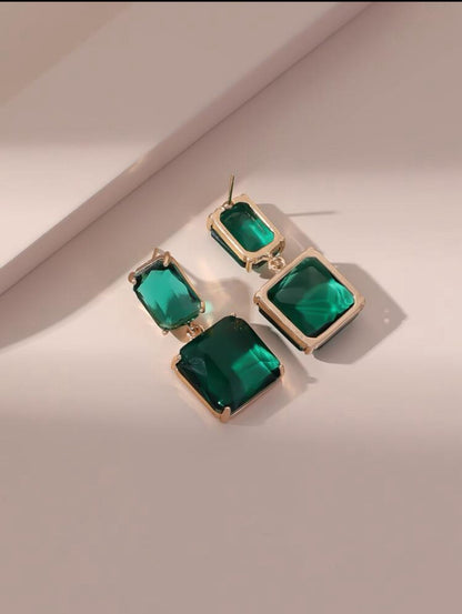Gemstone Decor Drop Earrings image 3