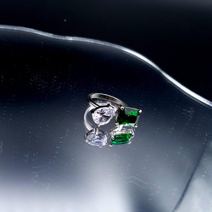 PEAR & RECTANGLE RING (Adjustable) image 9