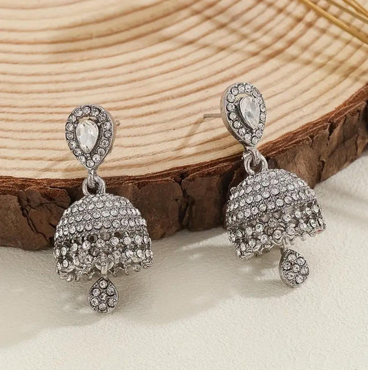 Stylish Jhumka Rhinestone Classic Heart Drop Elegant Style For Women's Everyday, Festive, Wedding And Party Wear image 1