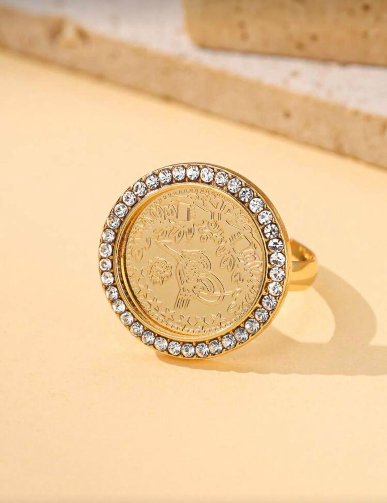 Gold-Plated Turkish Coin Ring image 2