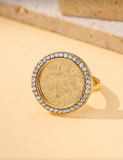 Gold-Plated Turkish Coin Ring image 2