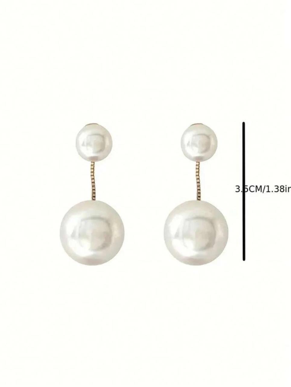 Artificial Faux Pearl Drop Earrings Symbol Of Beauty And Elegance image 3