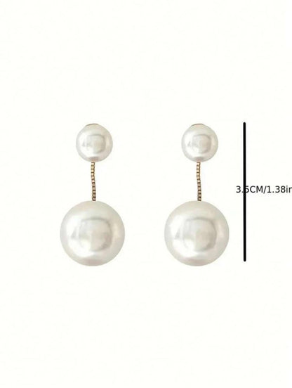 Artificial Faux Pearl Drop Earrings Symbol Of Beauty And Elegance image 3