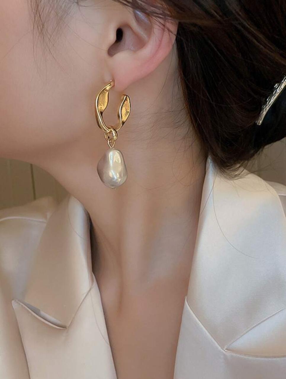 01 PAIR IRREGULAR PEARL DANGLE image 2