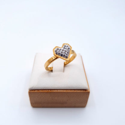 A dazzling ring featuring a heart full of shimmering stones, flowing charm and elegance.(SIZE 19 = 5) image 3