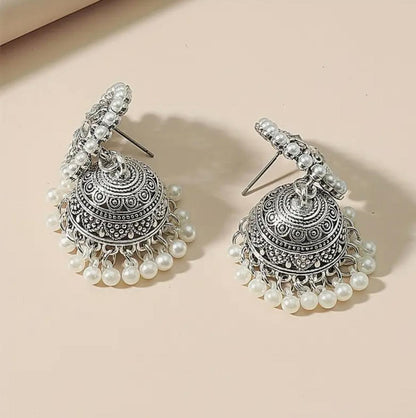 Eastern Bollywood-Inspired Waterdrop-Shaped Earrings image 1