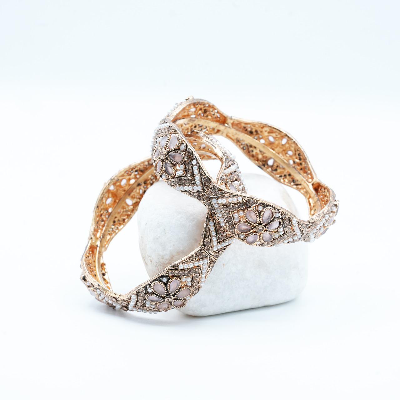 Vintage-inspired Kara adorned with intricate floral detailing, capturing timeless elegance and artisanal charm image 24