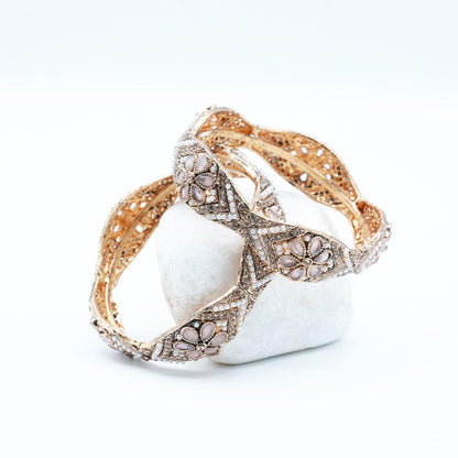 Vintage-inspired Kara adorned with intricate floral detailing, capturing timeless elegance and artisanal charm image 21