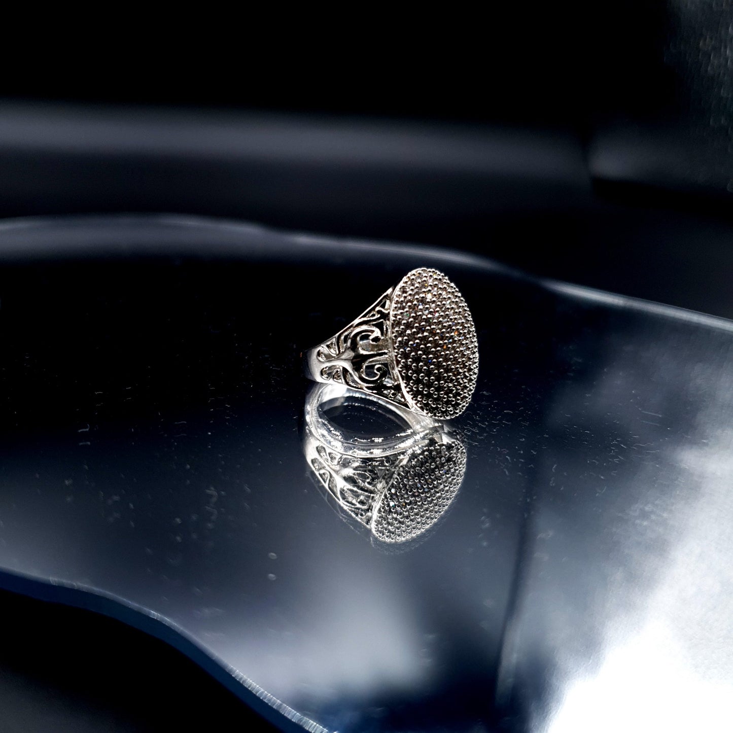 SILVER ZARQAN FANCY RING image 1