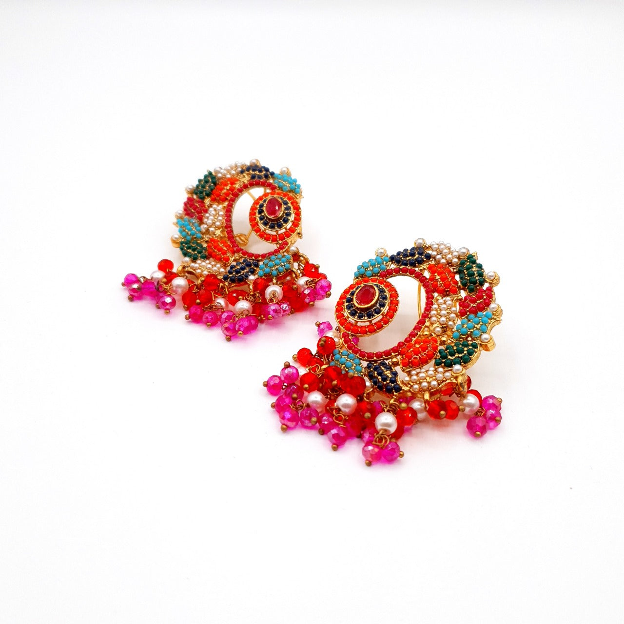 PARTY WEAR MULTI COLOUR FANCY EARRING image 6