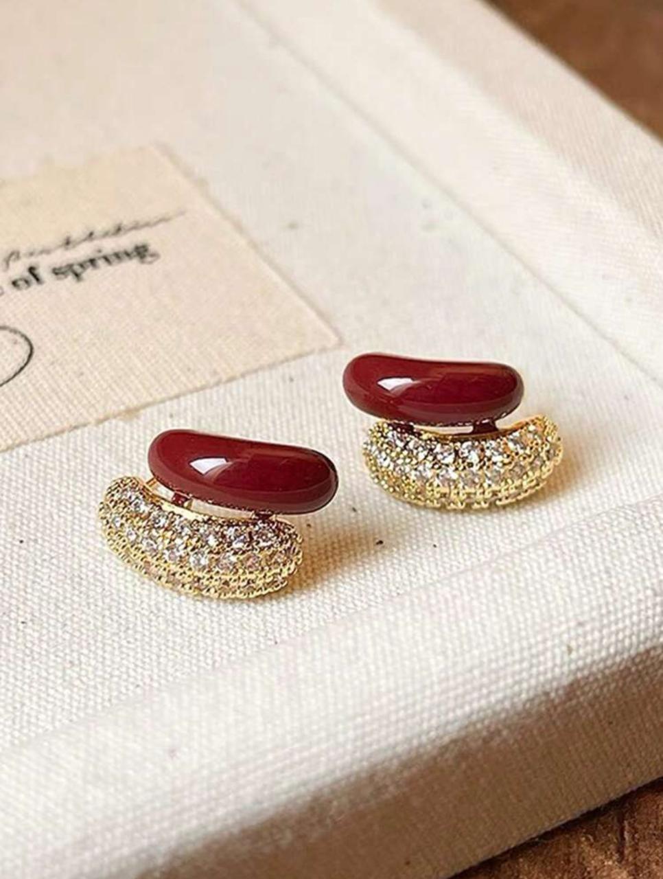 Delicate, Unique And Elegant French Style Luxury Studs image 2