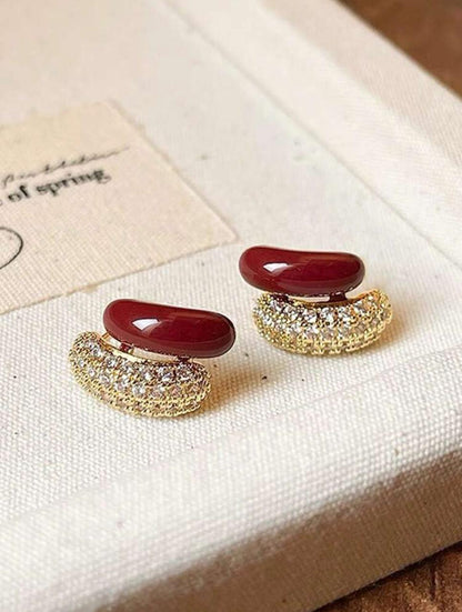 Delicate, Unique And Elegant French Style Luxury Studs image 2