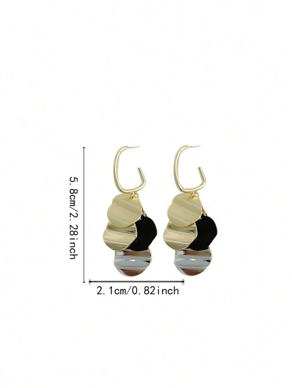 COLORBLOCK CIRCLE & TASSEL DANGLE EARRINGS image 2