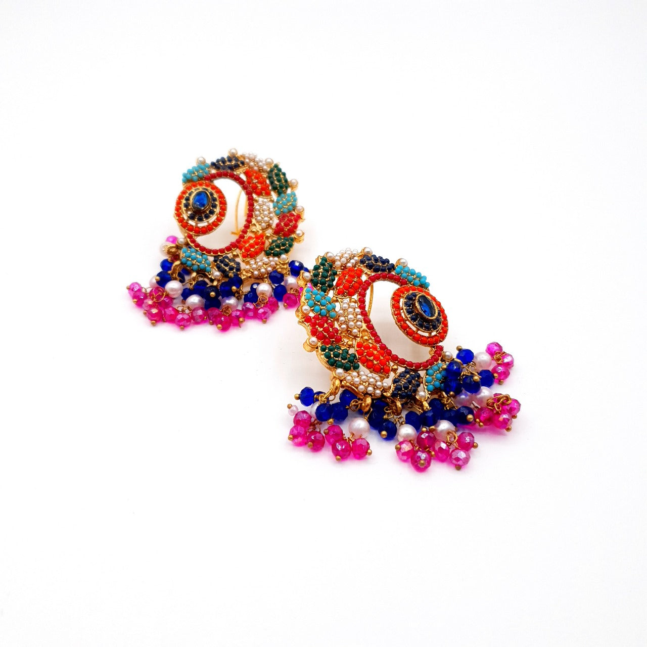 PARTY WEAR MULTI COLOUR FANCY EARRING image 2