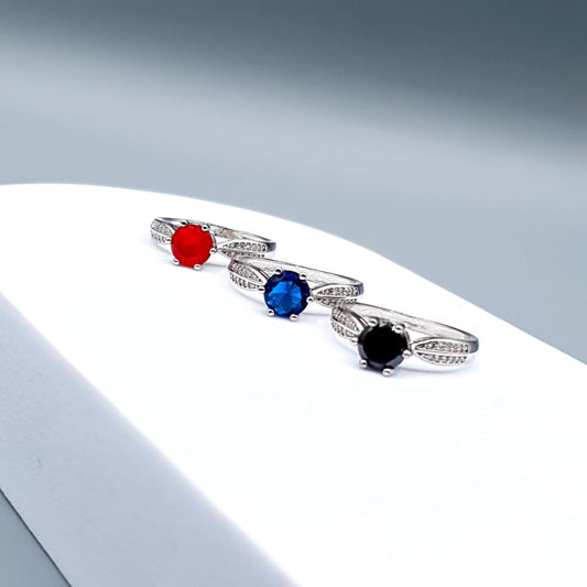 SINGLE STONE-BLUE, RED, BLACK image 0