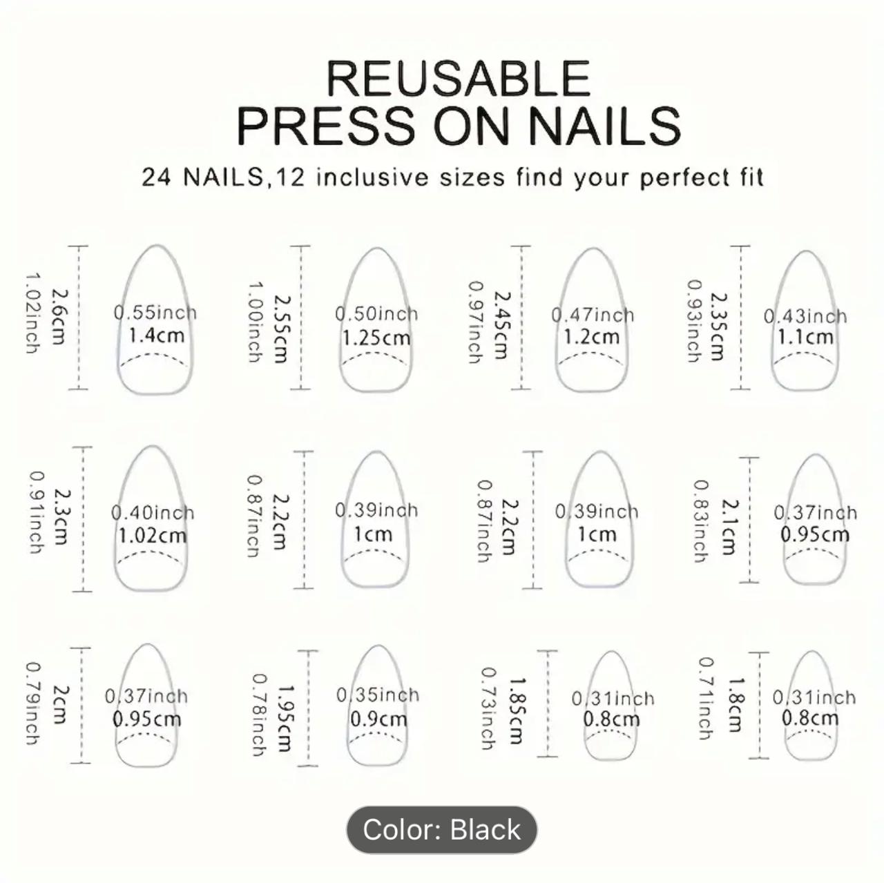 24pcs Y2K Aesthetic Crystal Cat Eye Press-On Nails Set image 3