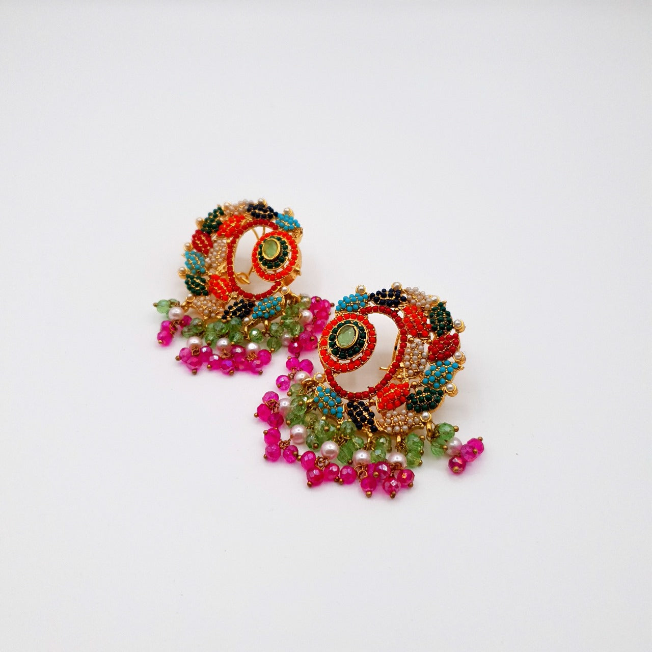 PARTY WEAR MULTI COLOUR FANCY EARRING image 12