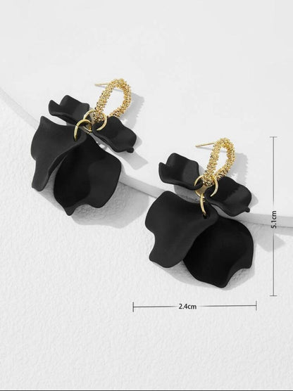 Petal Drop Earrings, featuring a delicate and elegant design inspired by nature's beauty image 6
