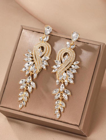 GLAMOROUS ZINC ALLOY RHINESTONE - SHAMPAGNE image