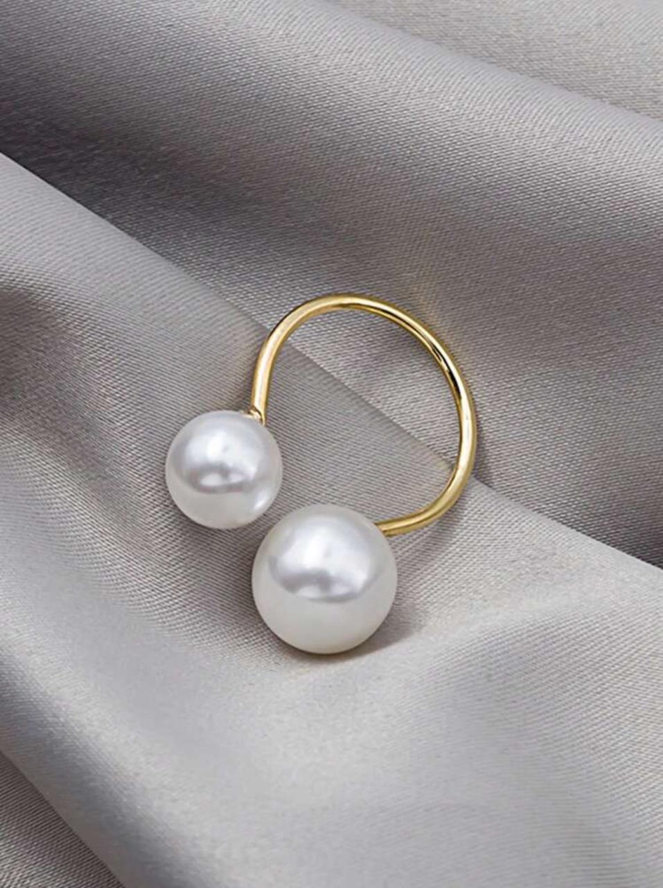 Simple & Openable Faux Pearl Ring image 0