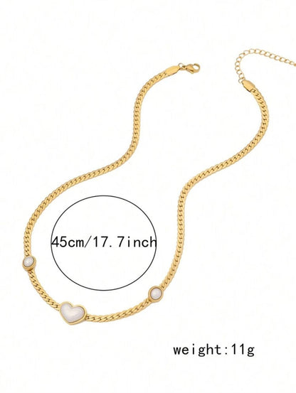 LATEST DESIGN WHITE HEART SHAPED NEKLACE SET image 6