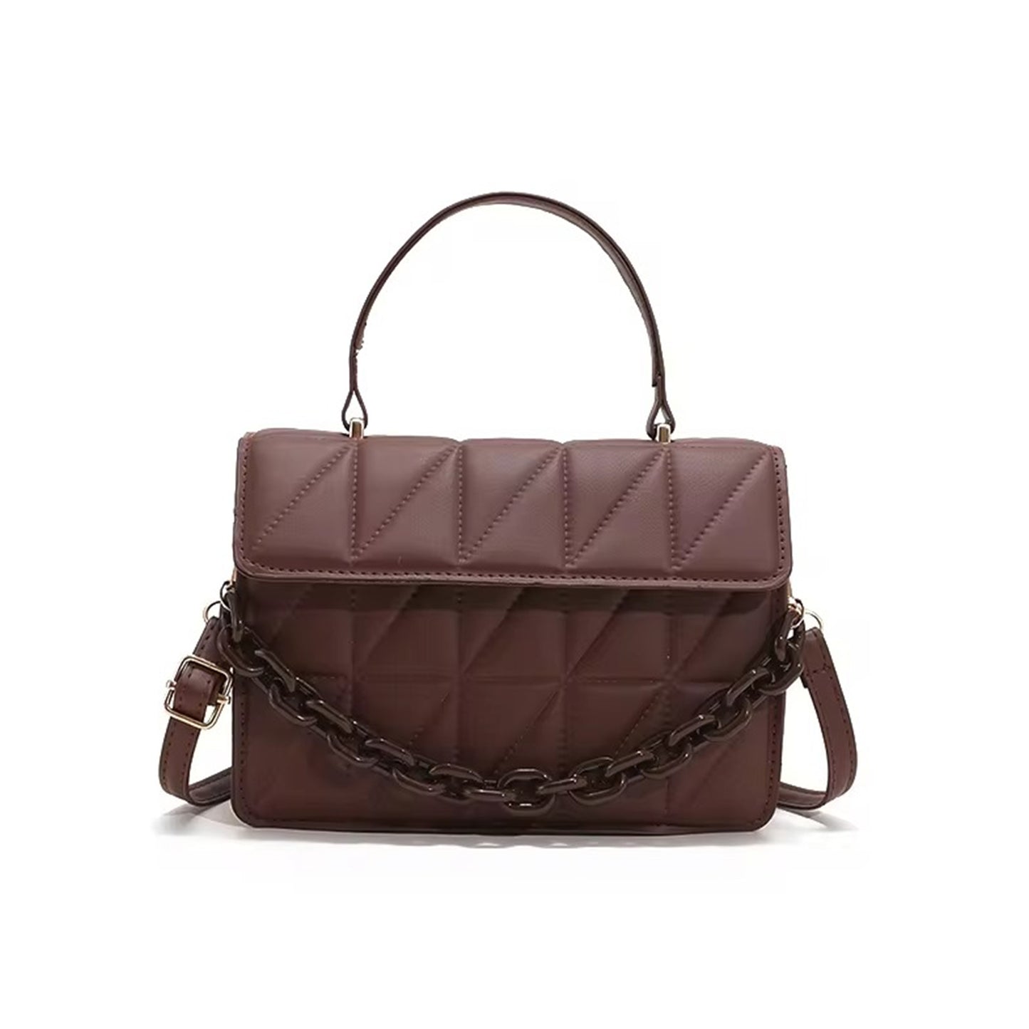 SMART SHOULDER BAG - Dark Brown image