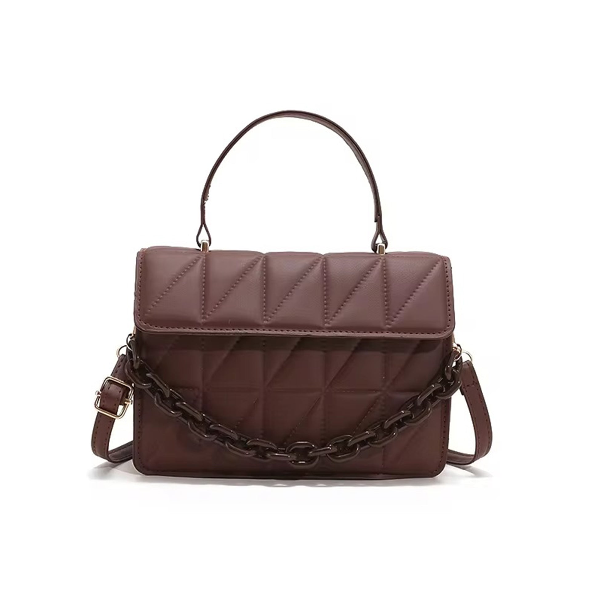 SMART SHOULDER BAG - Dark Brown image