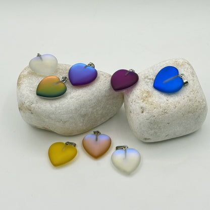 Magical Natural Gemstone Heart Shaped Pendent (Without Chain) image 9