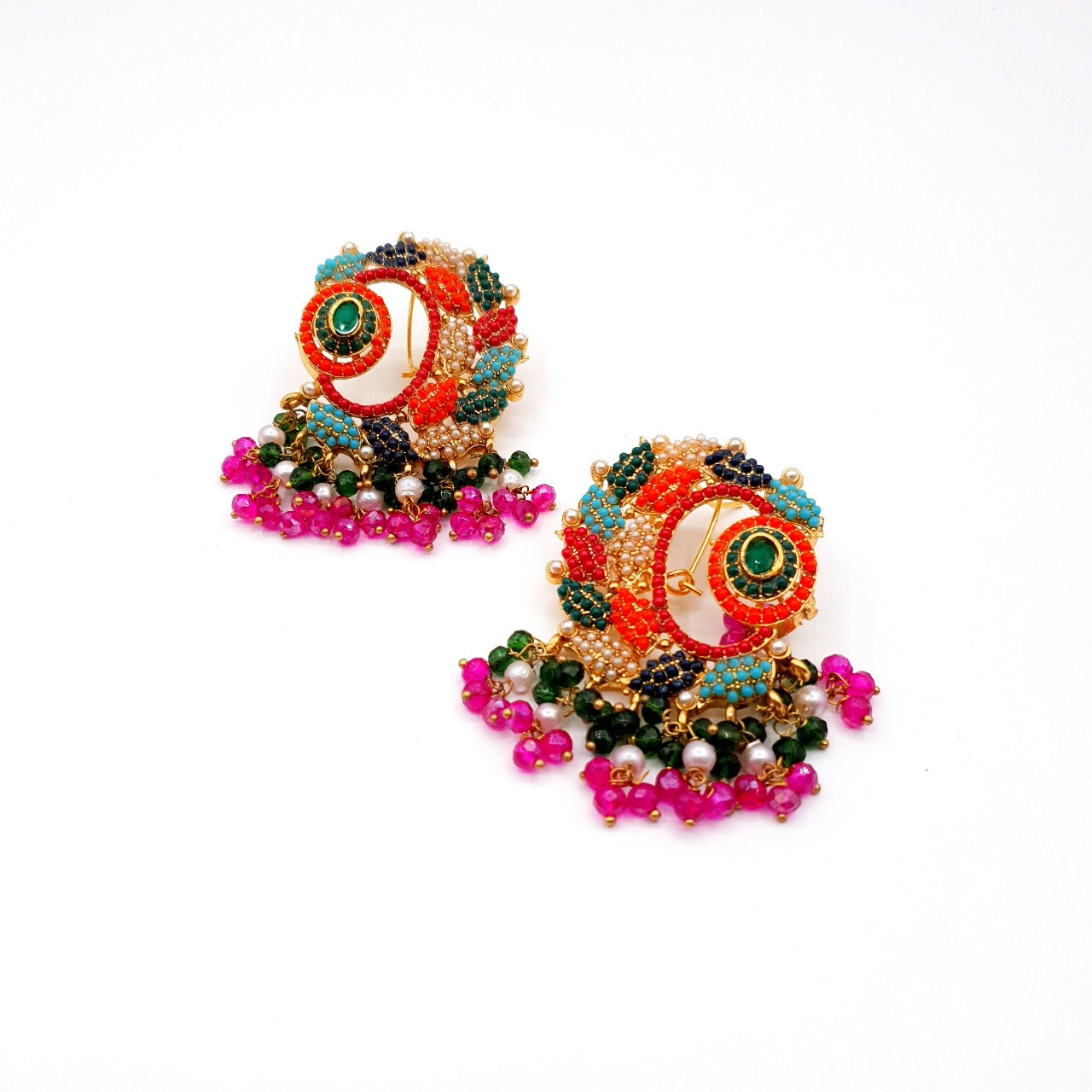 PARTY WEAR MULTI COLOUR FANCY EARRING image 4