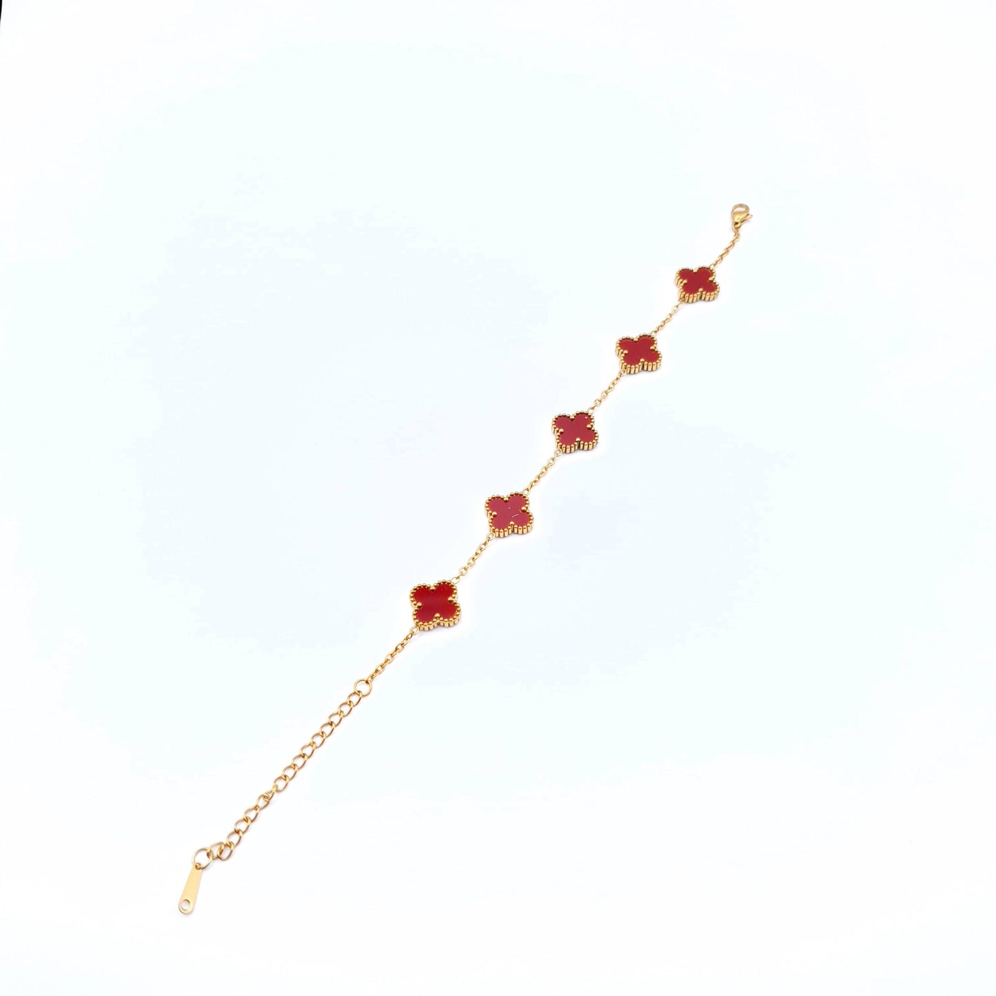 A delicate golden chain bracelet adorned with elegant flower-shaped motifs for a timeless, feminine touch. image 1