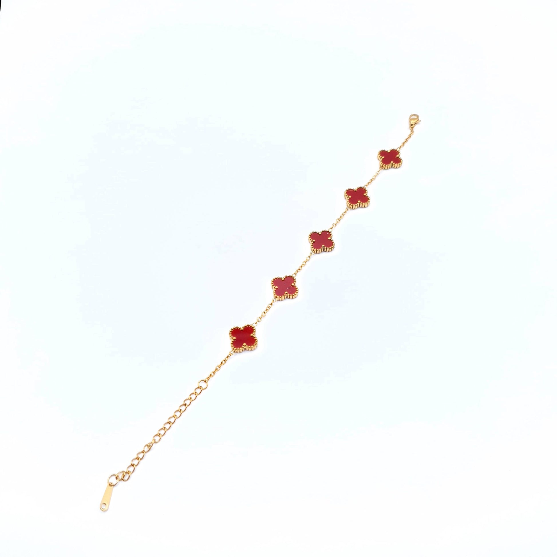A delicate golden chain bracelet adorned with elegant flower-shaped motifs for a timeless, feminine touch. image 1