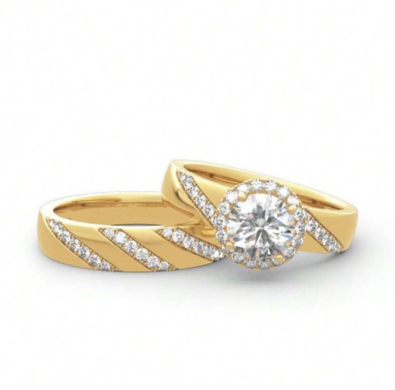LUXURY GOLD PLATED WEDDING RING image 3
