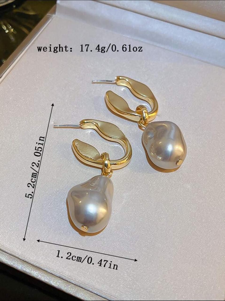 01 PAIR IRREGULAR PEARL DANGLE image 4