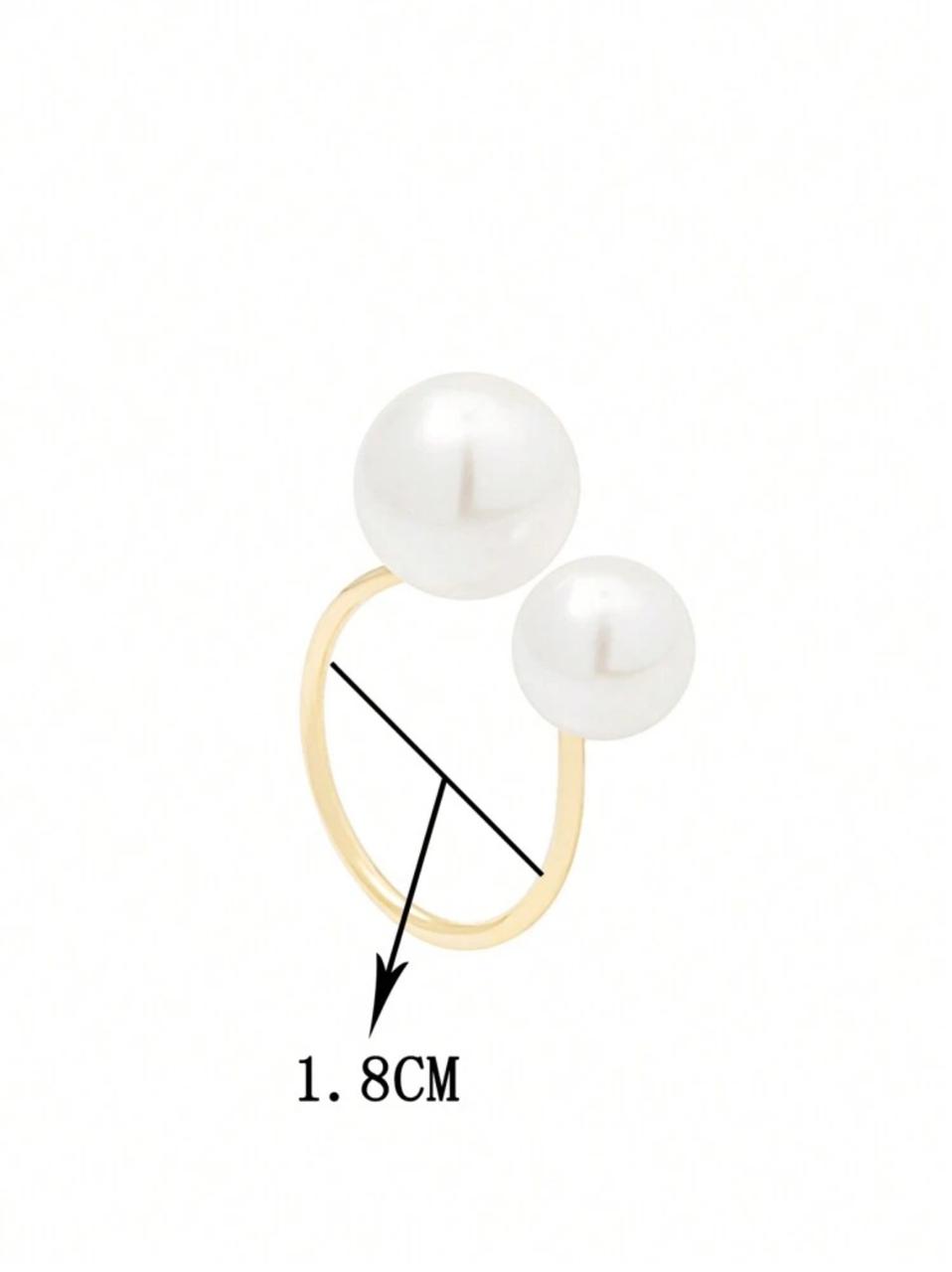 Simple & Openable Faux Pearl Ring image 1