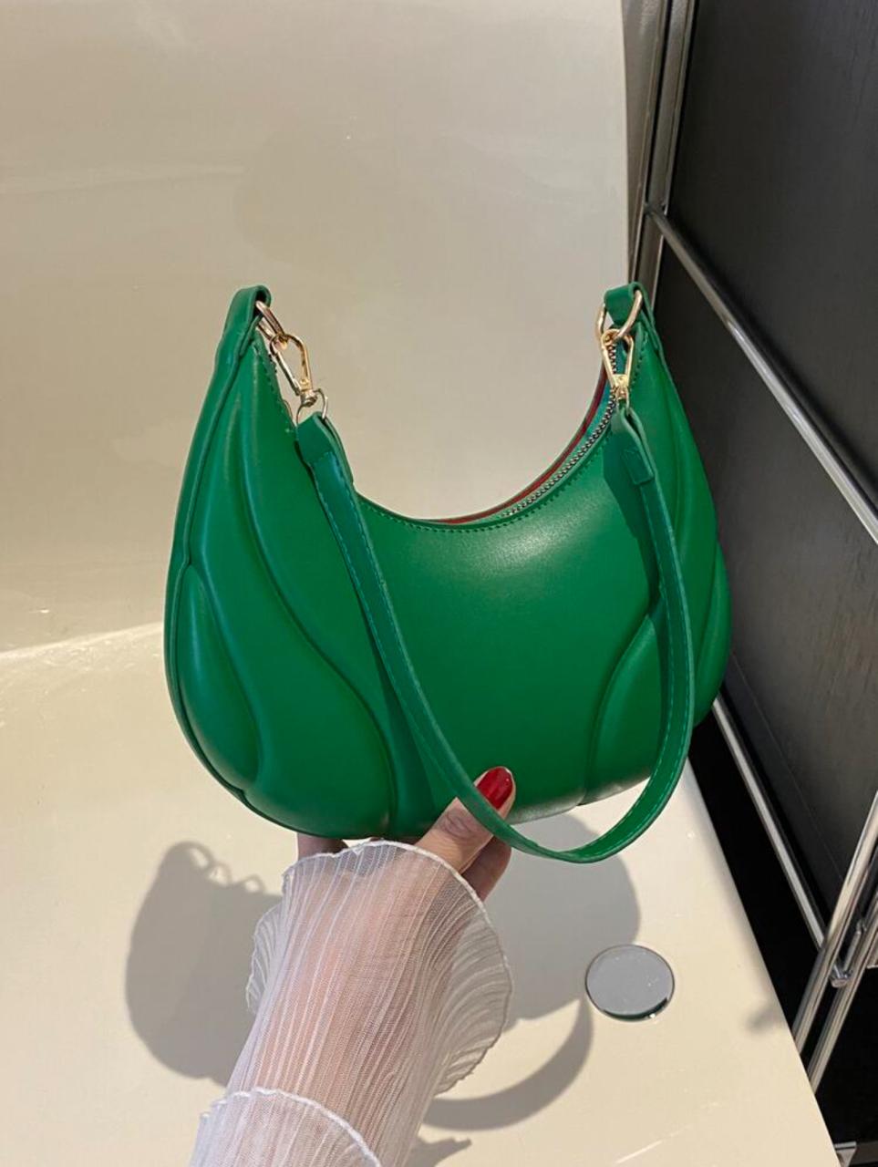 ALL MATCH TEXTURED EMBOSSED FASHION SOLID COLOR CRESCENT BAG image 18