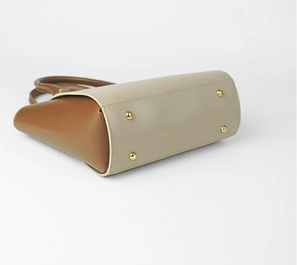 Elegant Two-Tone Tote Handbag image 4