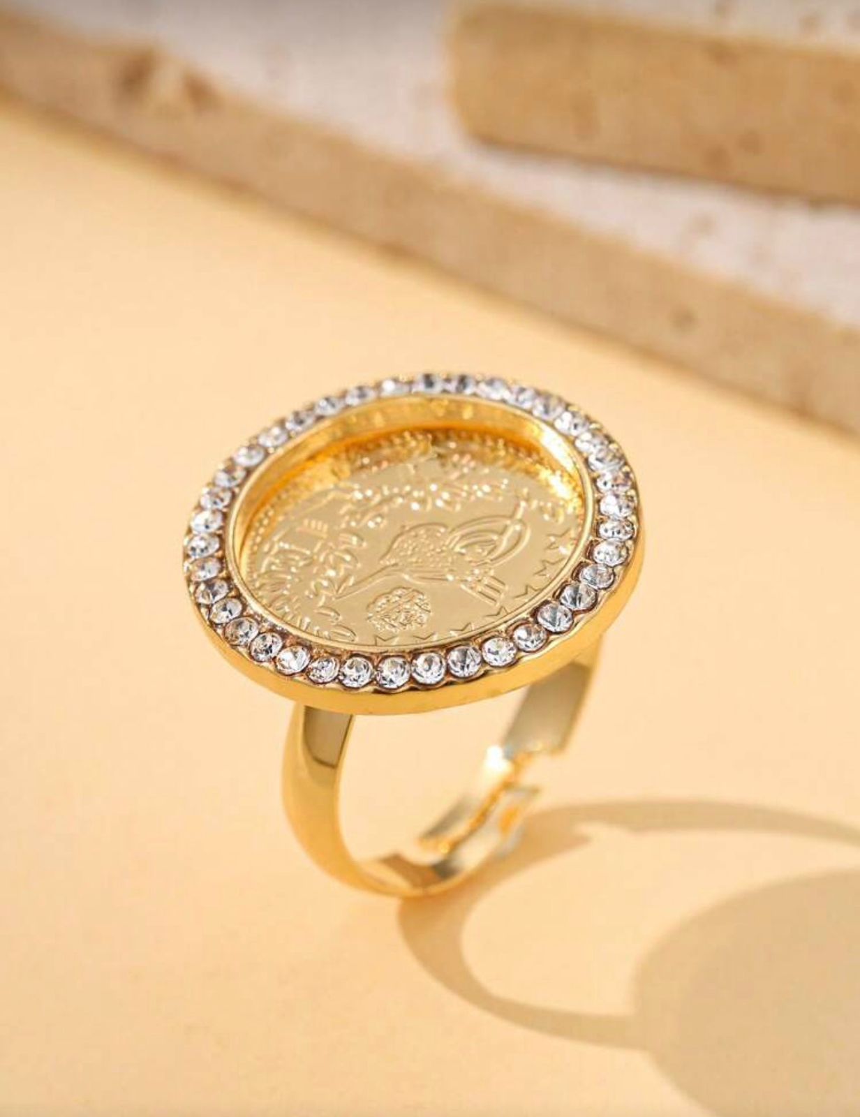 Gold-Plated Turkish Coin Ring image 3