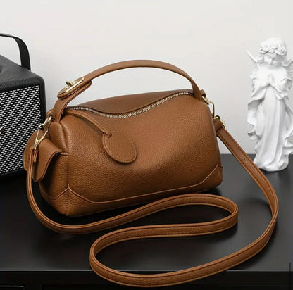 Minimalist Solid Color Boston Detachable Adjustable Shoulder Strap, Zipper Closure Bag with Multi-Pocket Design image 7