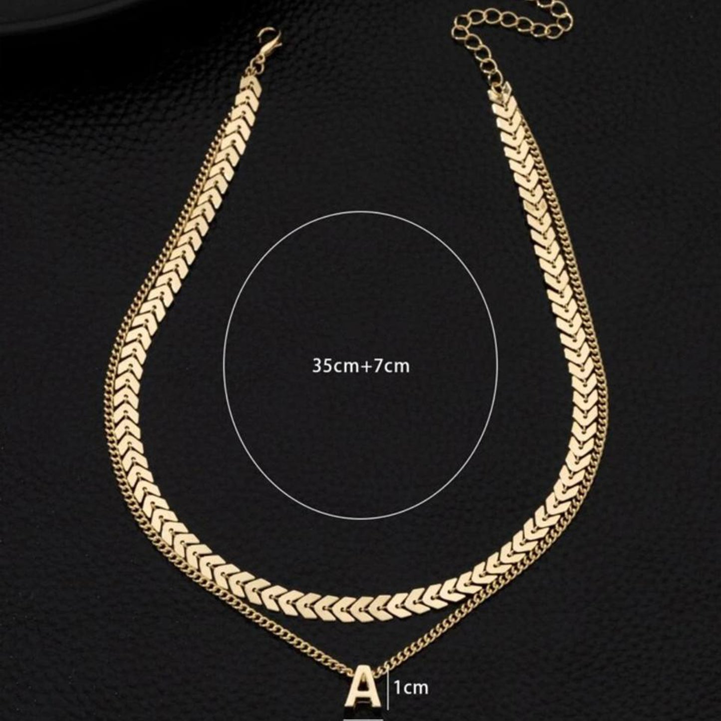 CHAIN & ALPHABET PENDENT image 1