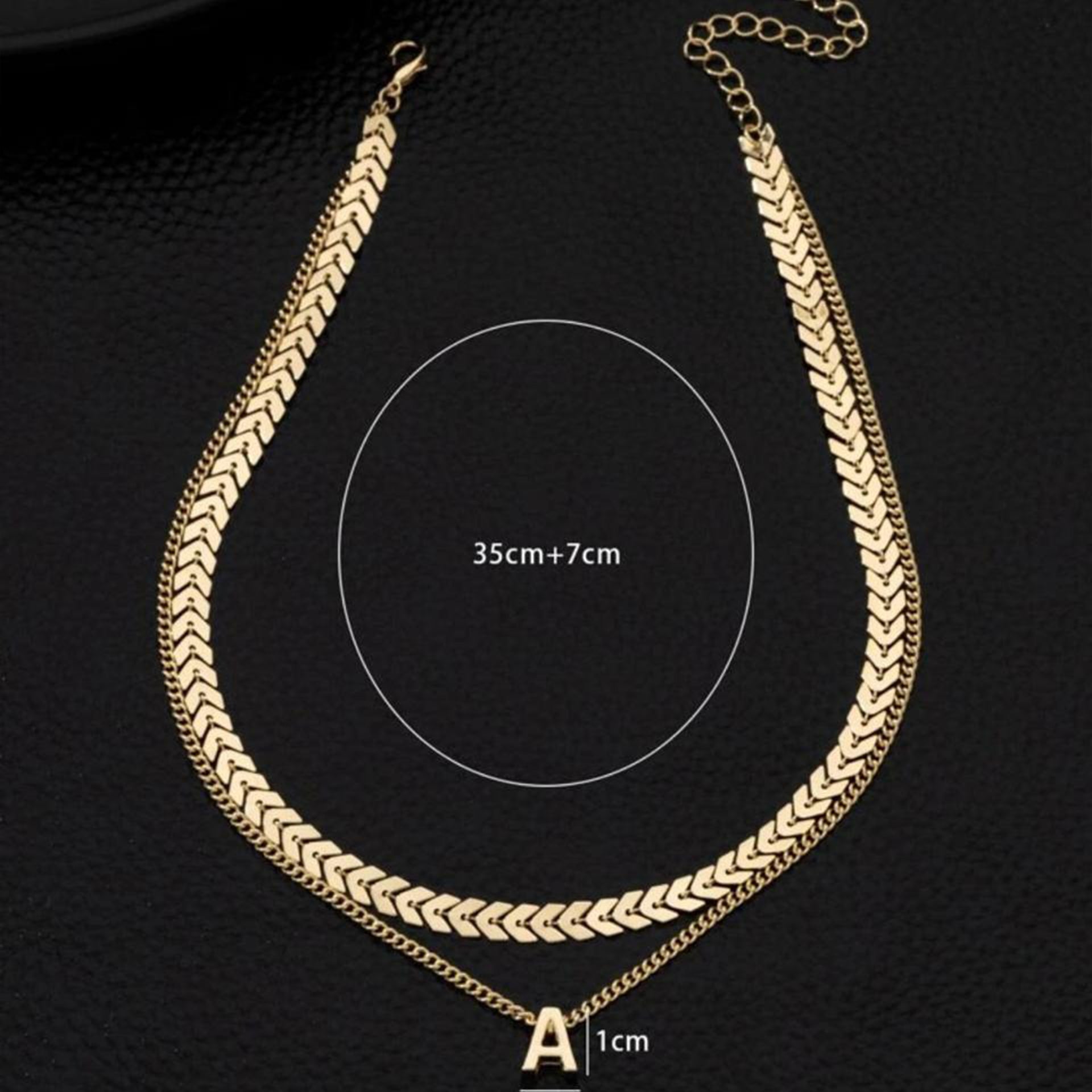 CHAIN & ALPHABET PENDENT image 1