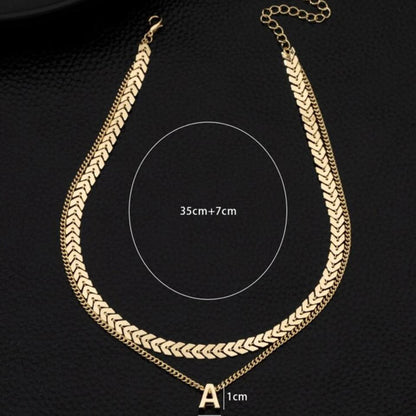 CHAIN & ALPHABET PENDENT image 1