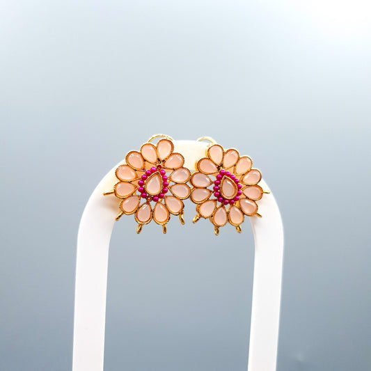 LIGHT PINK STONES STUD image 0