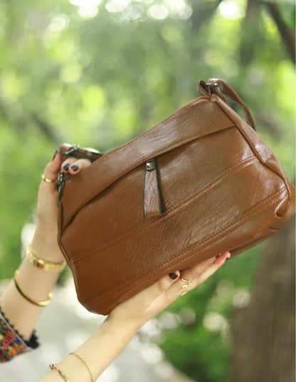 Genuine Leather Crossbody Stylish Large Capacity Shoulder Bag for Women image 5