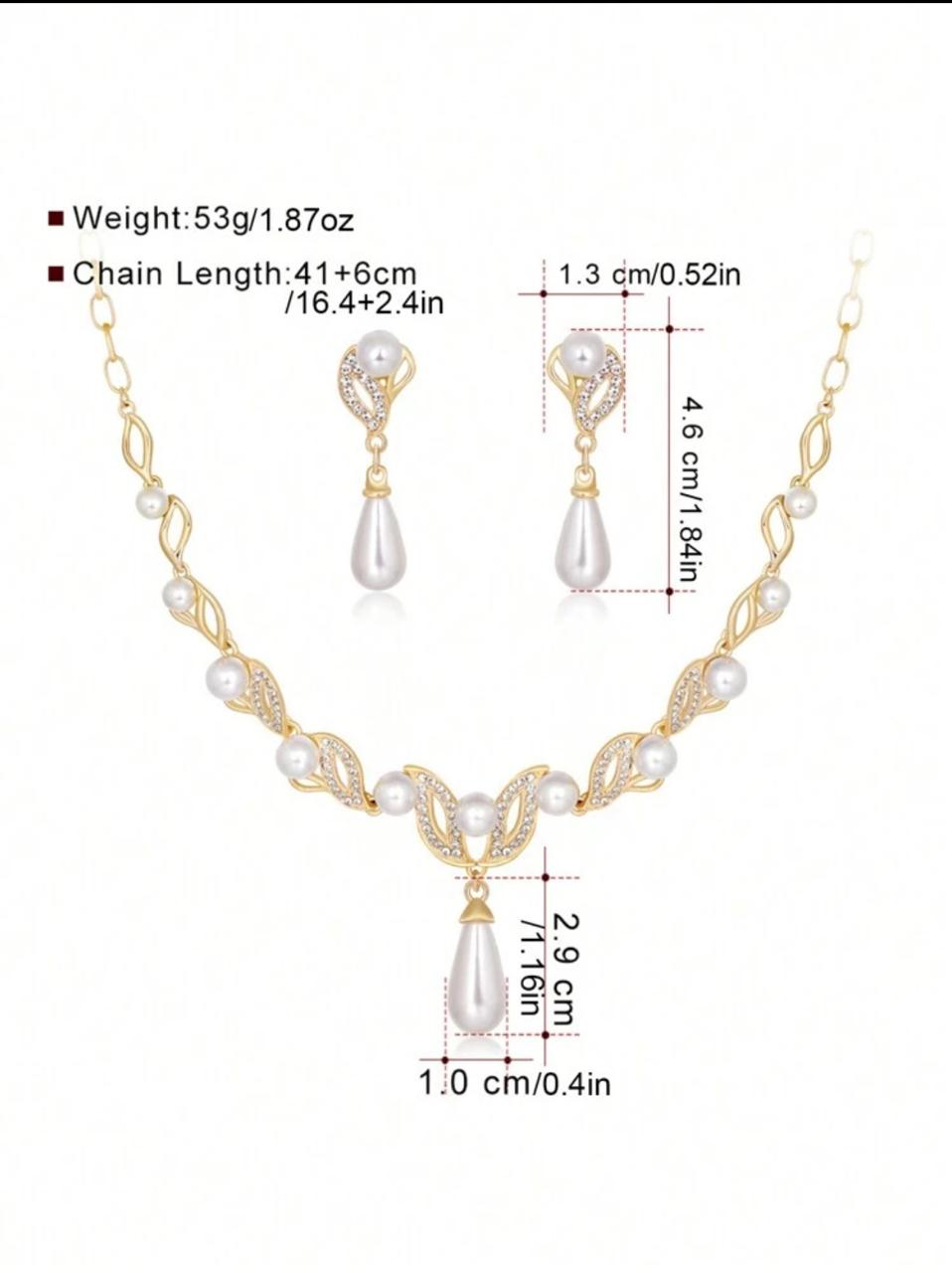 LUXURIOUS GOLD PLATED NECKLACE SET image 4