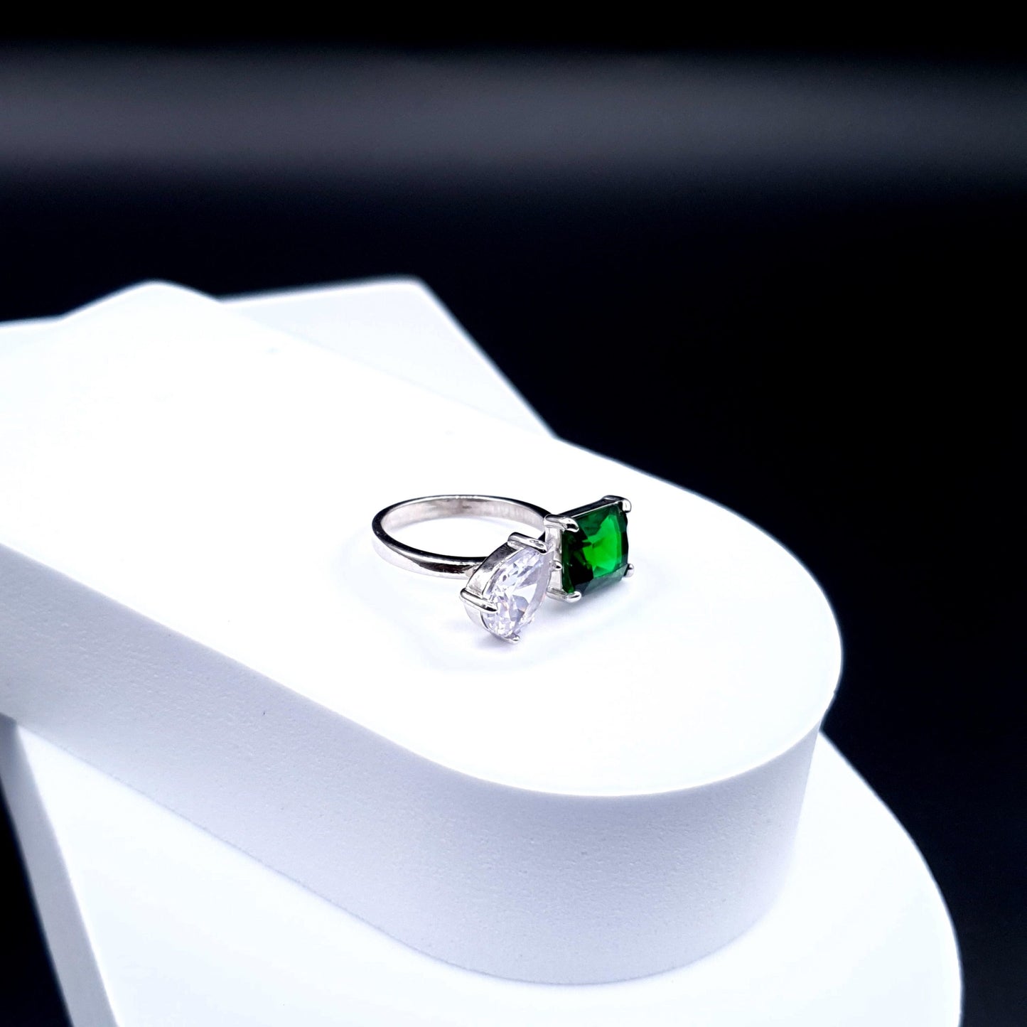 PEAR & RECTANGLE RING (Adjustable) image 6