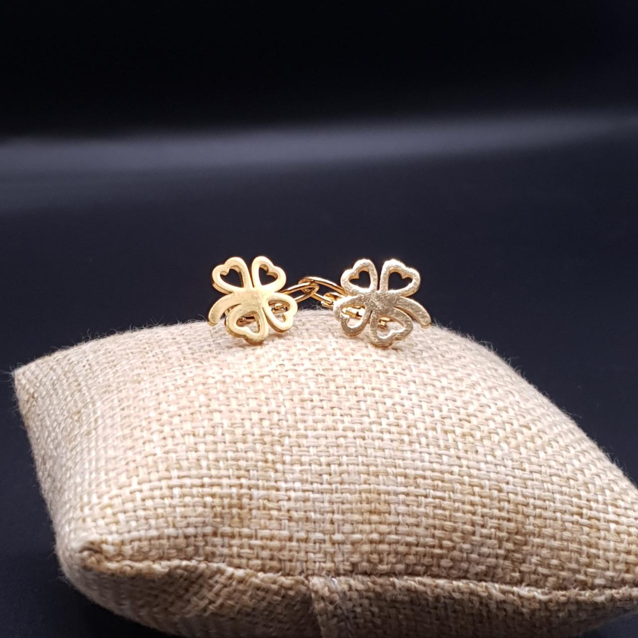 Gold Clover Hoop Earrings – Symbol of Luck & Elegance image 5